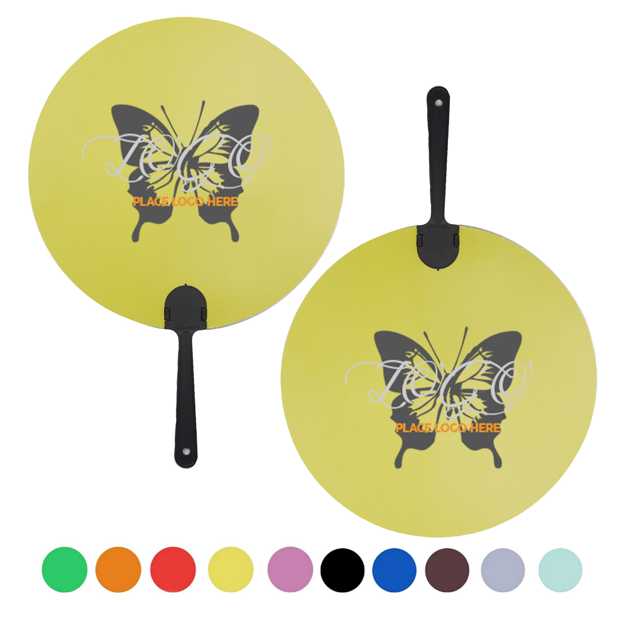 Full Color Plastic Handle Fan 3