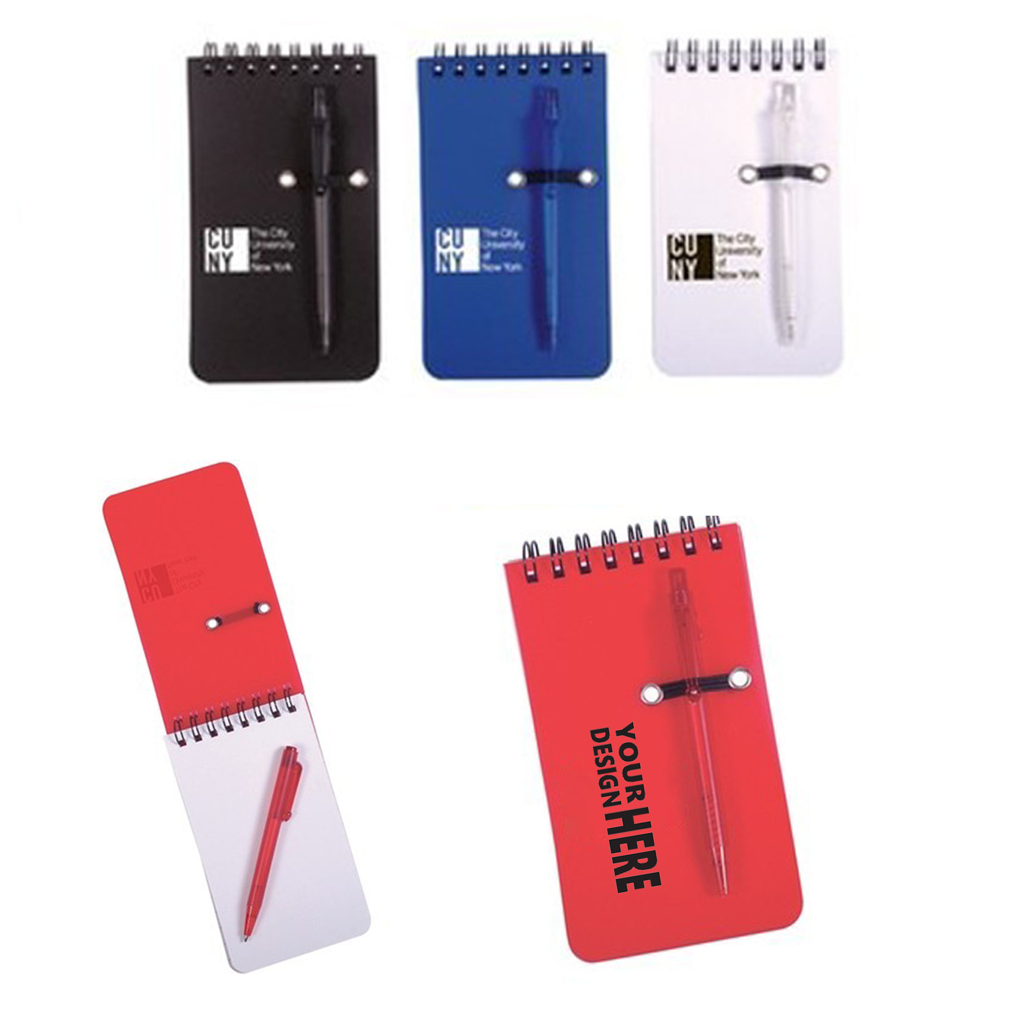 4.9"L X 3"W Pocket Top-Spiral Jotter With Pen 3