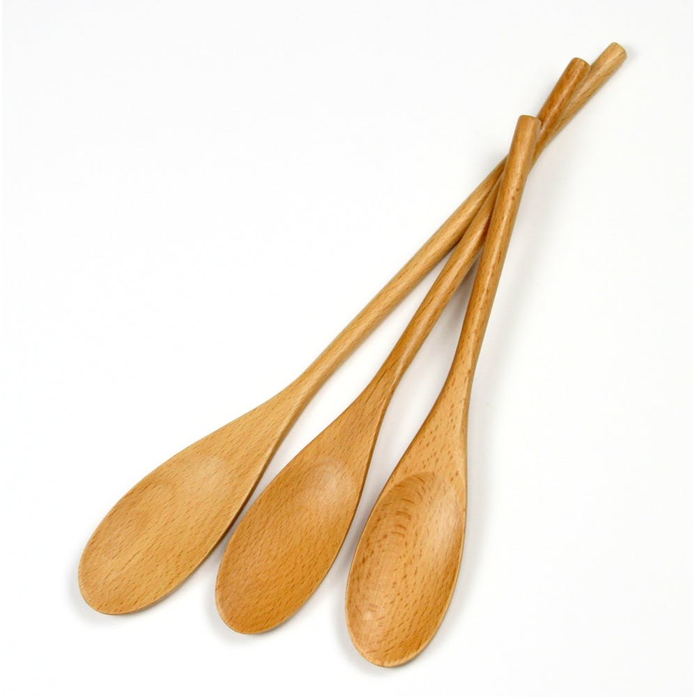 Solid Wooden Spoon Sets - 3 Pieces 10" - 14" 3