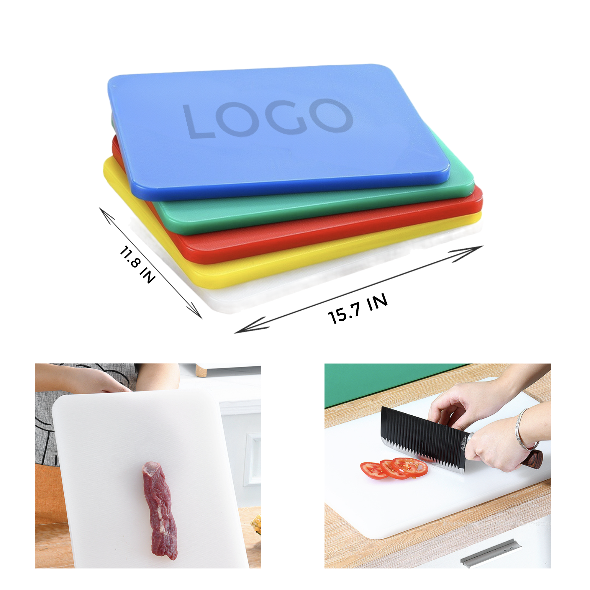 MOQ 10 PCS Versatile Thickened PE Plastic Cutting Board