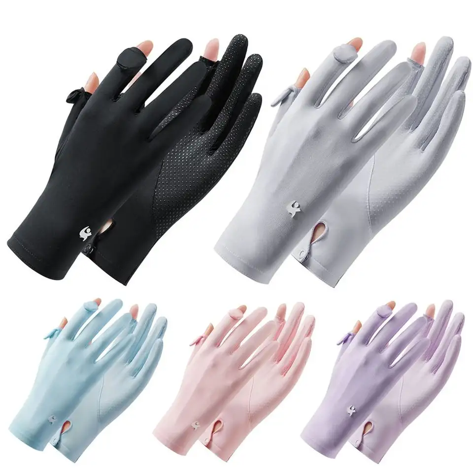 Sunscreen Ice Silk Gloves