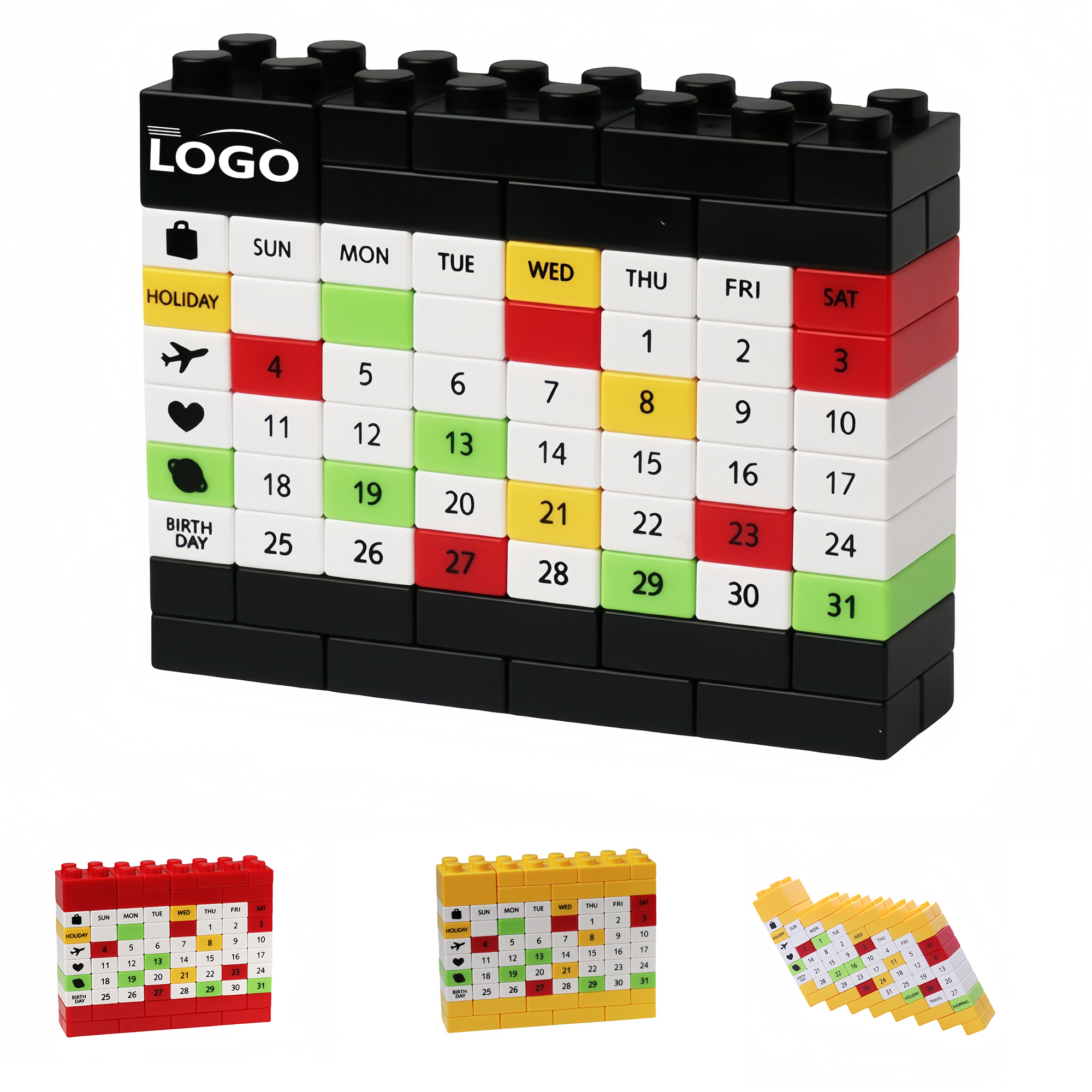 Eco-Friendly Reusable Block Perpetual Calendar