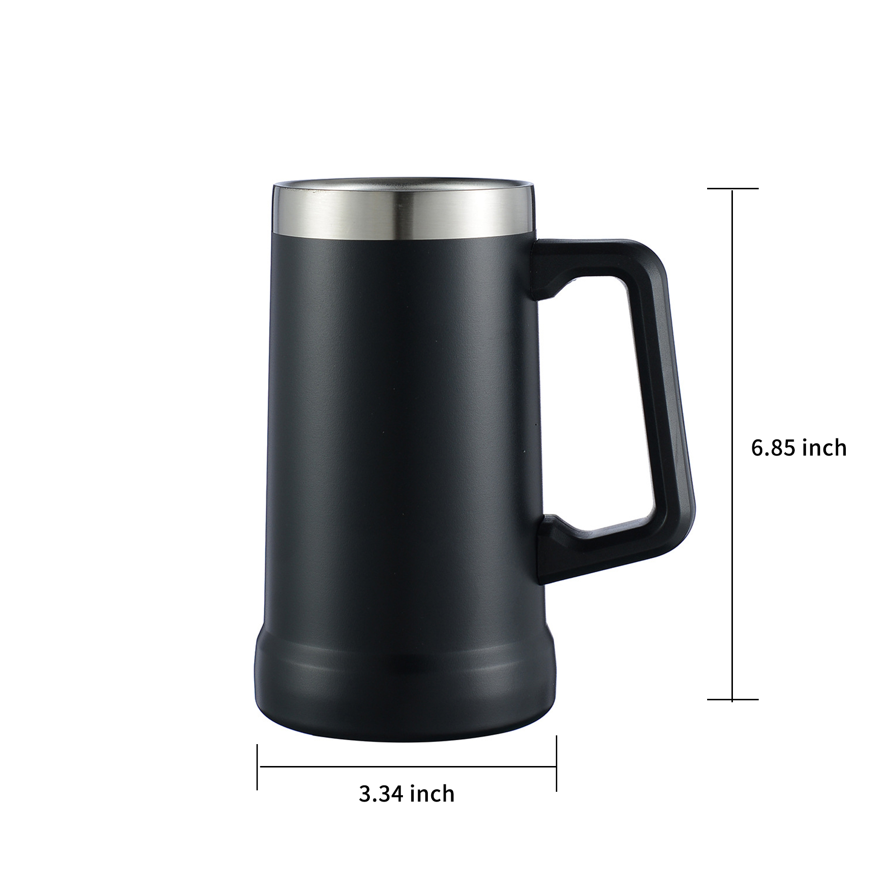 24oz Stainless Steel Big Grip Beer Mug 5