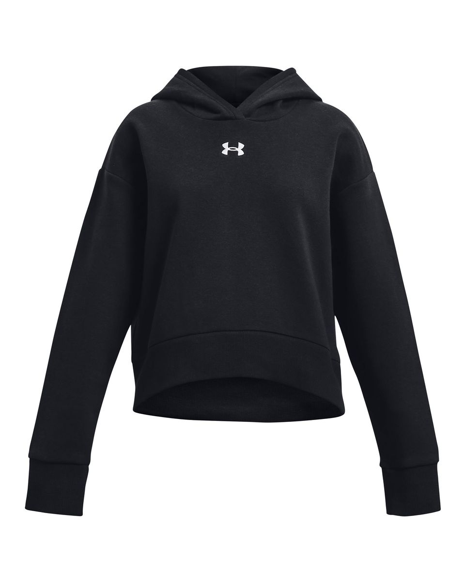 UA Rival Fleece Girls' Crop Hoodie 10