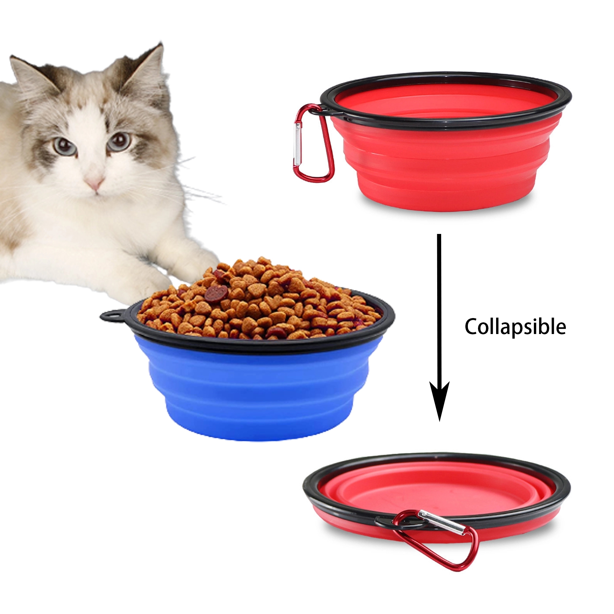 Collapsible Dog Bowl W/ Carabiner 7