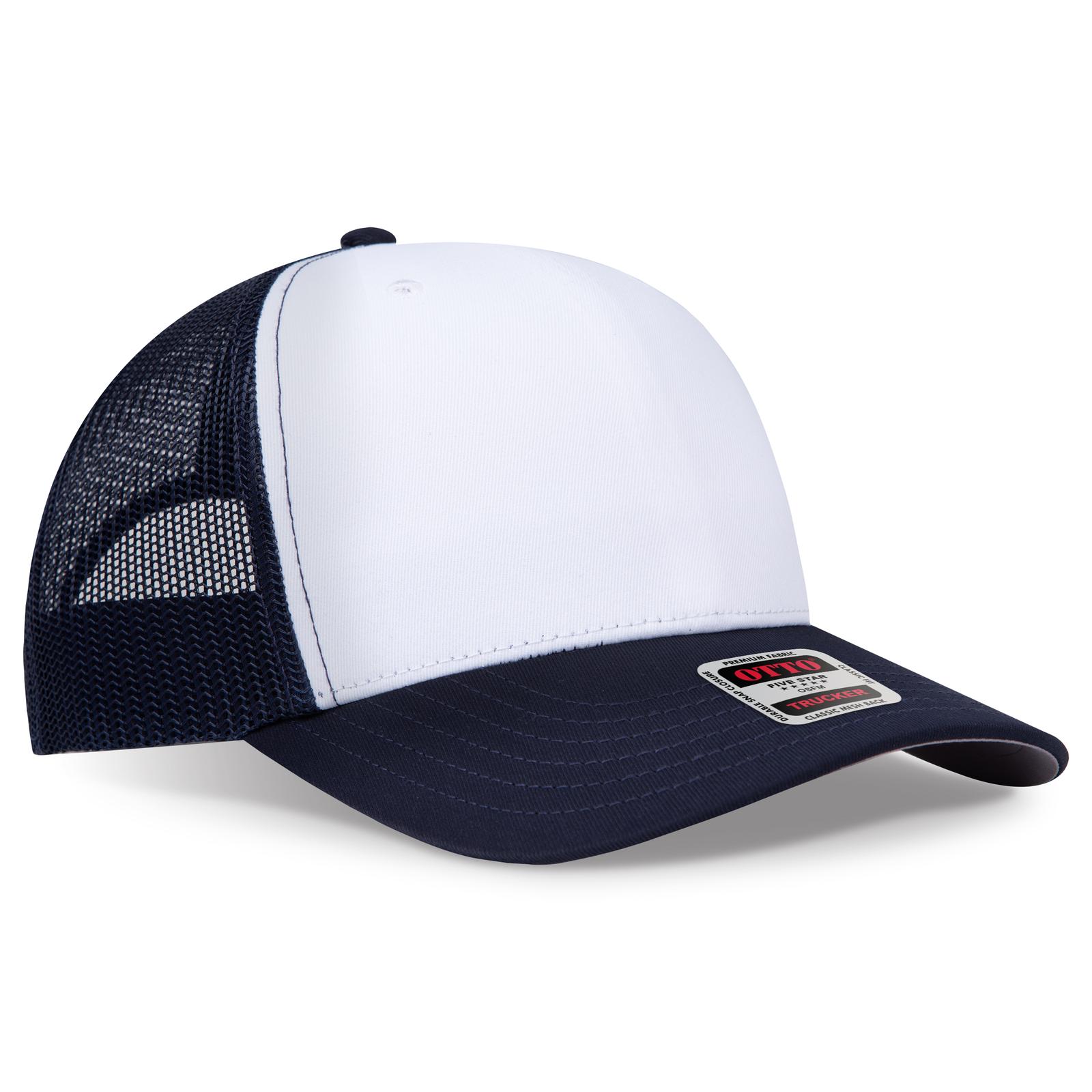 OTTO CAP® Seamless 6 Panel Mid Profile Mesh Back Trucker Hat 17