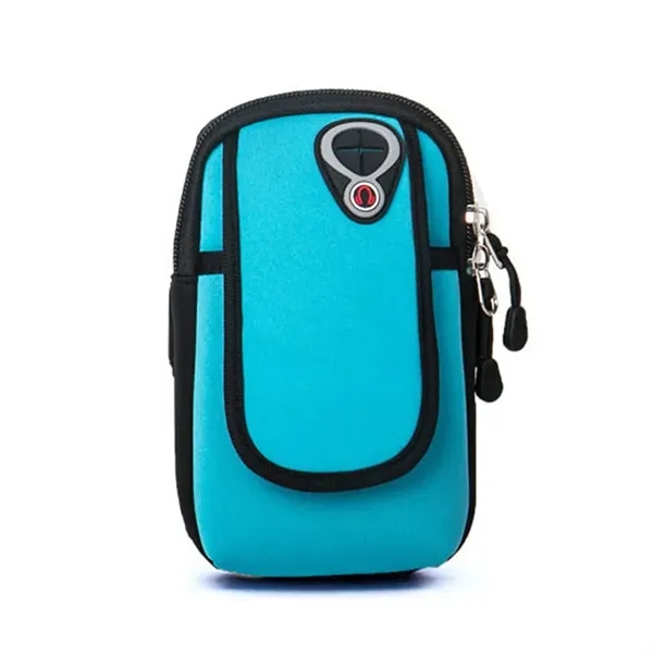 Custom Polyester Phone Armband With Zippered Pocket — Hands-Free Mobile Accessory 7