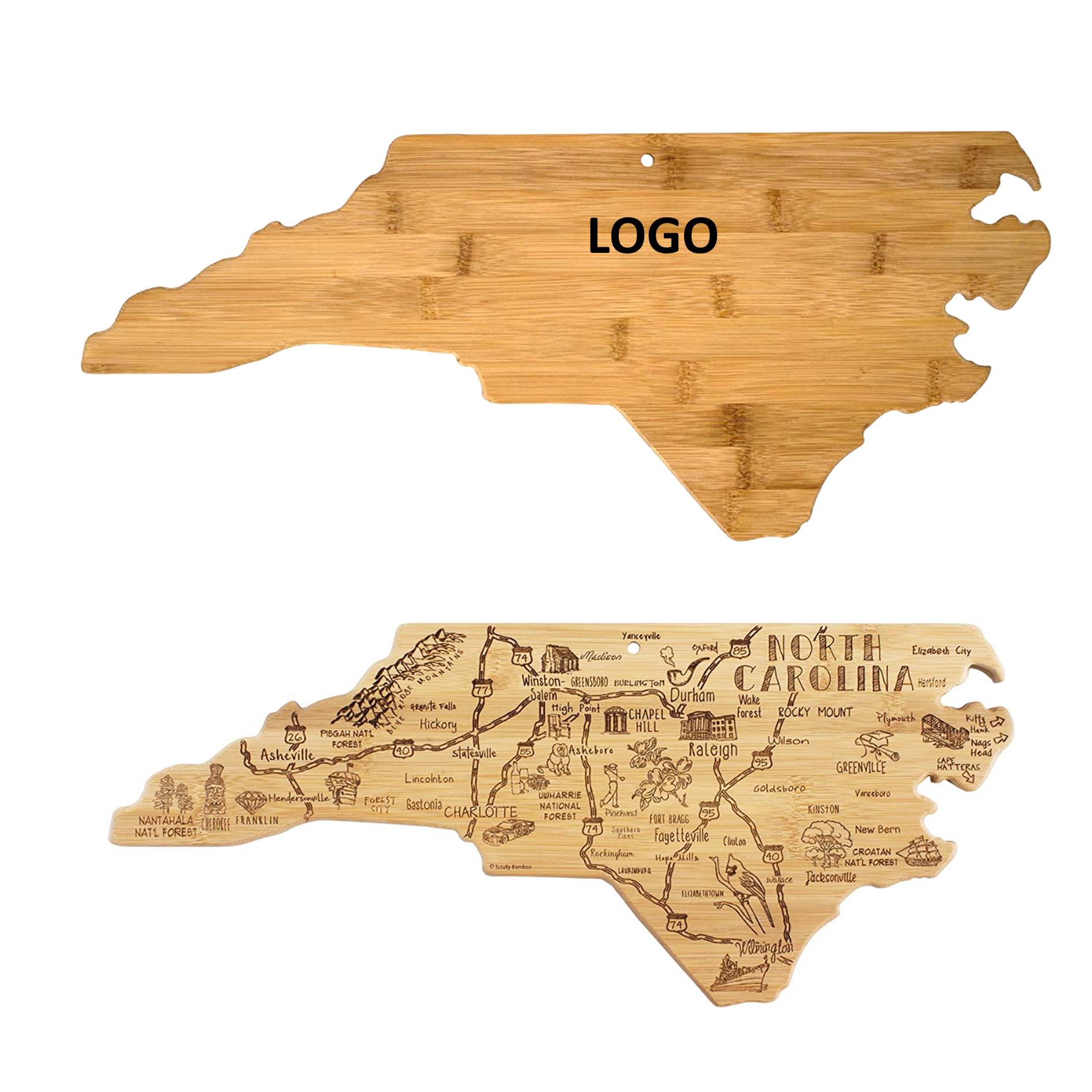 North Carolina Shaped Cutting Board