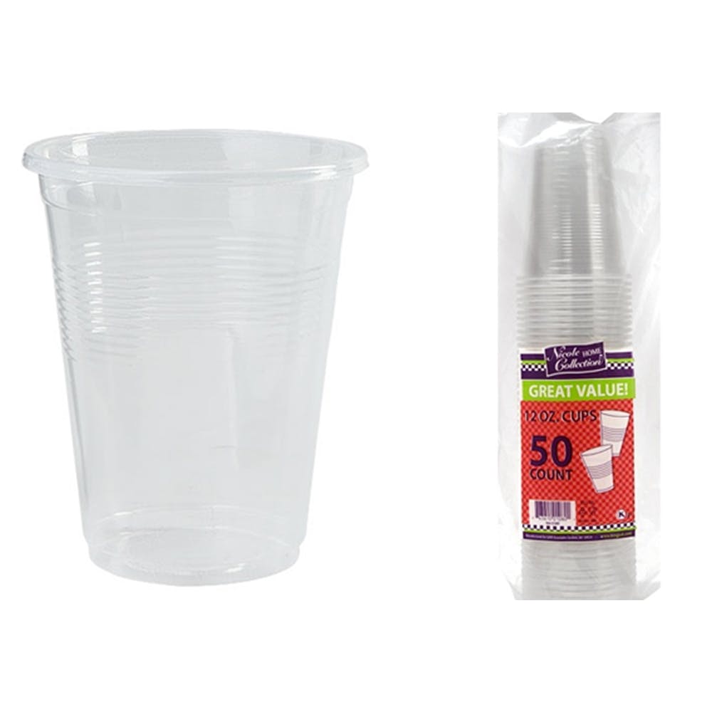 Plastic Soft Cups - Clear 12 oz 50 Pack 3