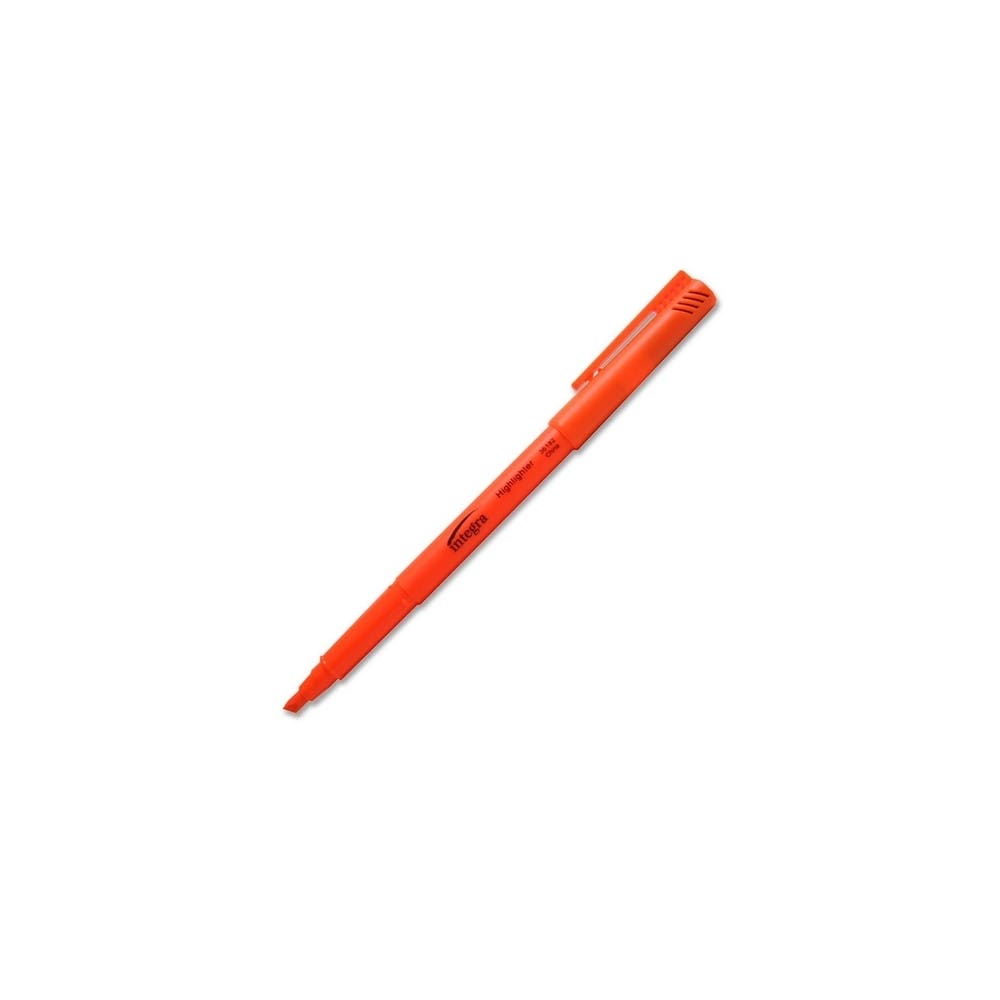 Pen Highlighters - Fluorescent Orange Chisel Tip 2