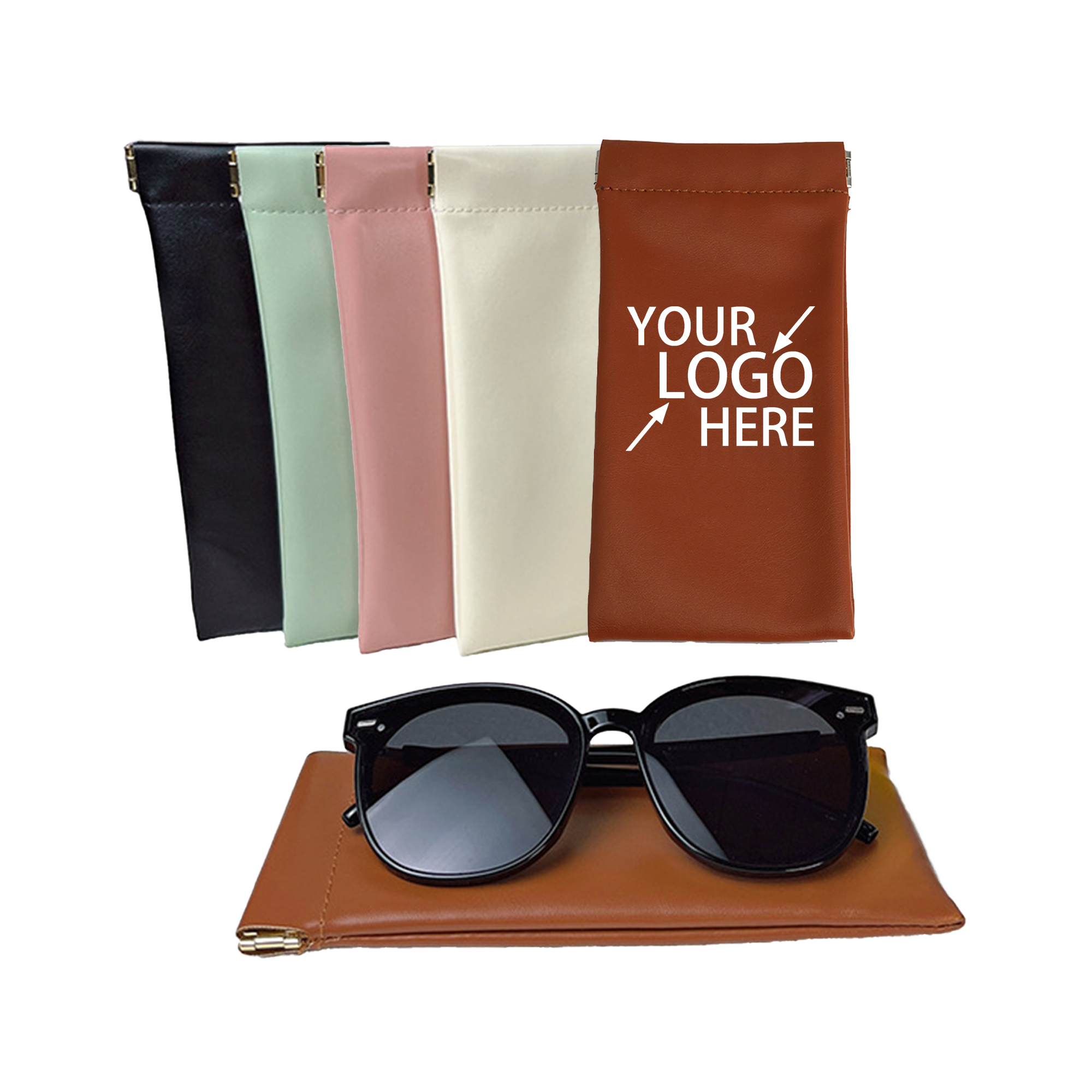 Sleek PU Leather Eyewear Case with Automatic Snap 3