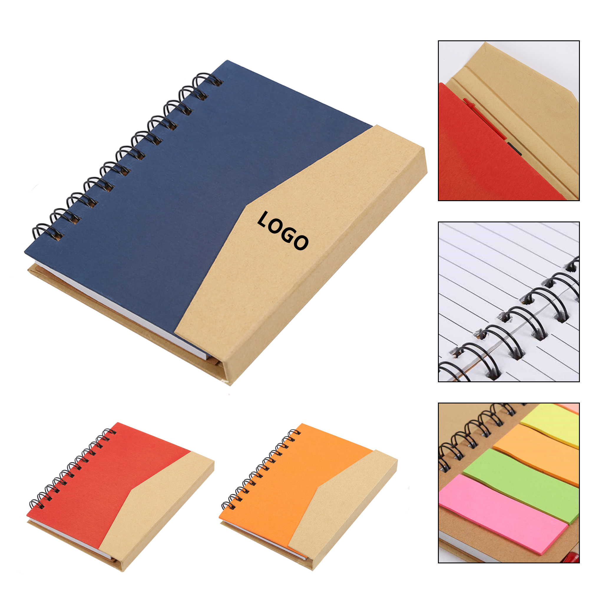 Notebook W/Sticky Notes and Flags & Pen 3