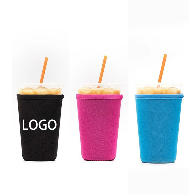 Durable Solid Color Medium Size Neoprene Coffee Cup Sleeve