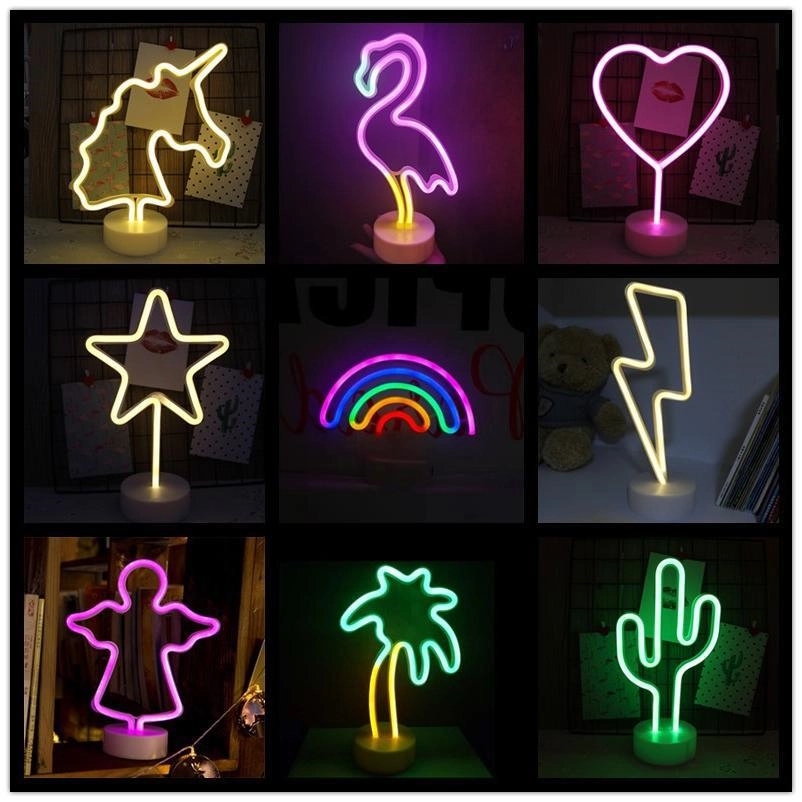 LED Desktop Neon Lights with Stand Base