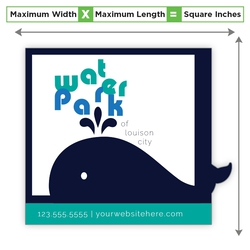 Custom Shape Magnet - 8 to 9.99 Square Inches 40 Mil Outdoor Safe