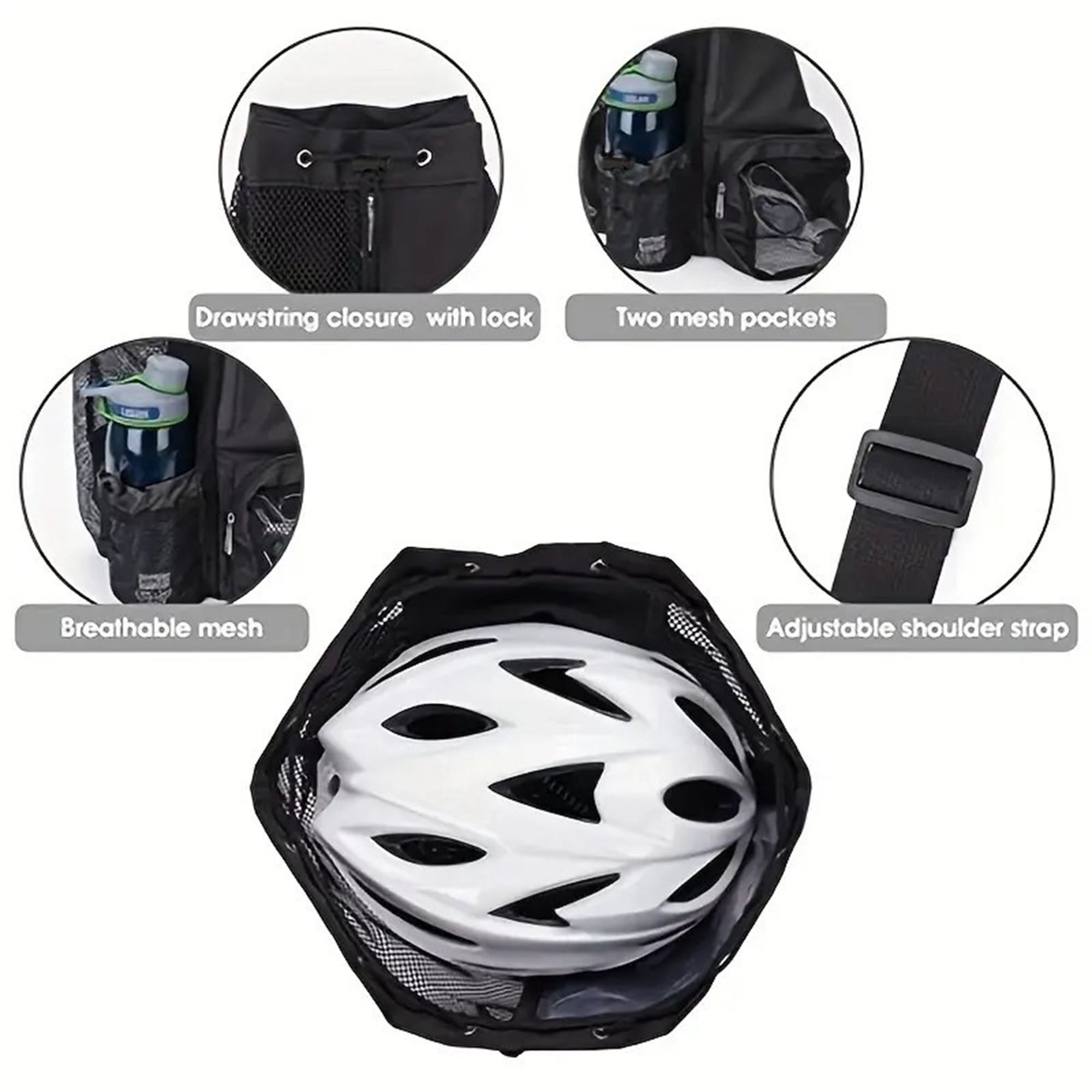 Mesh Drawstring Backpack with Wet Bag 8
