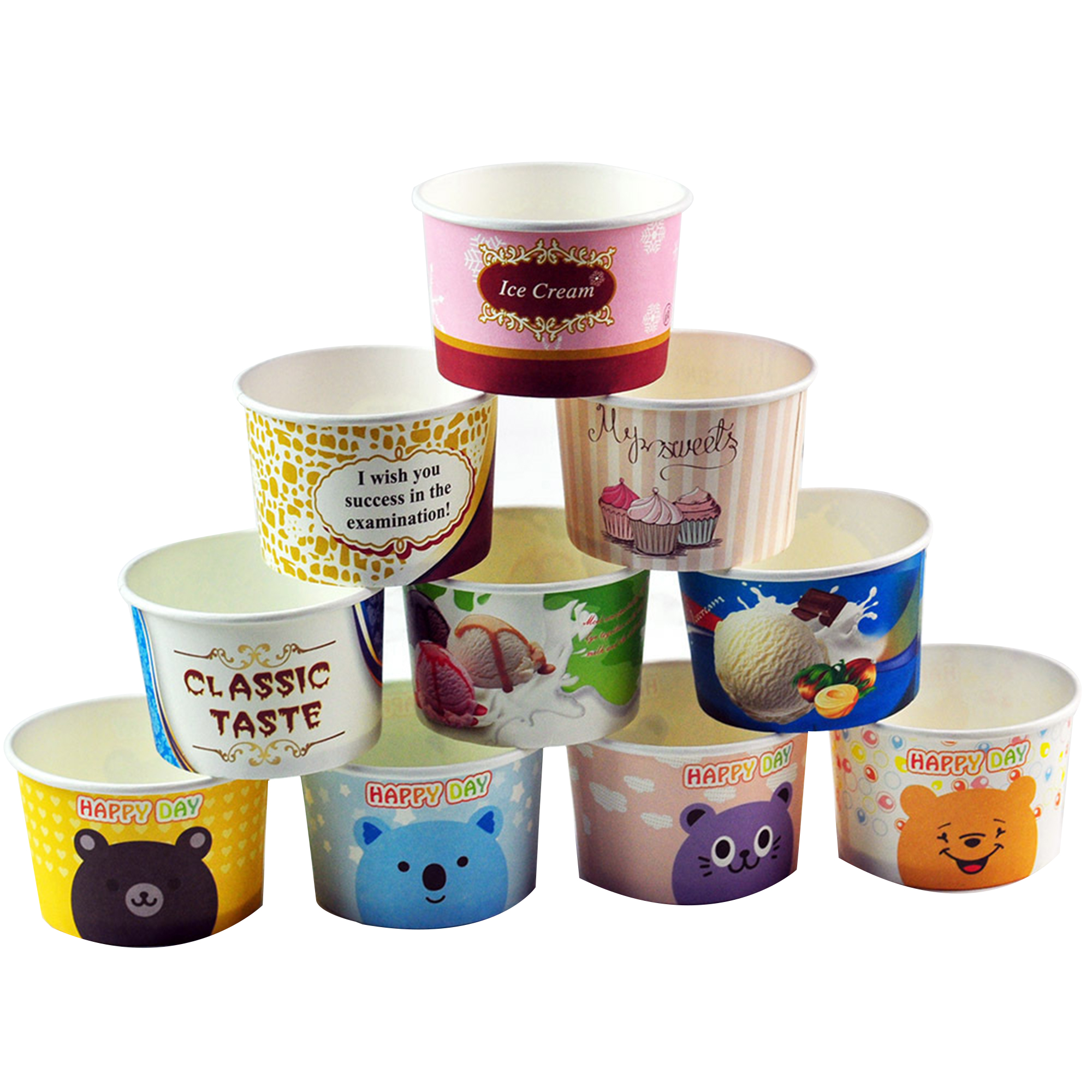 Various Sizes Customizabl Disposable Ice Cream Dessert Cup 3