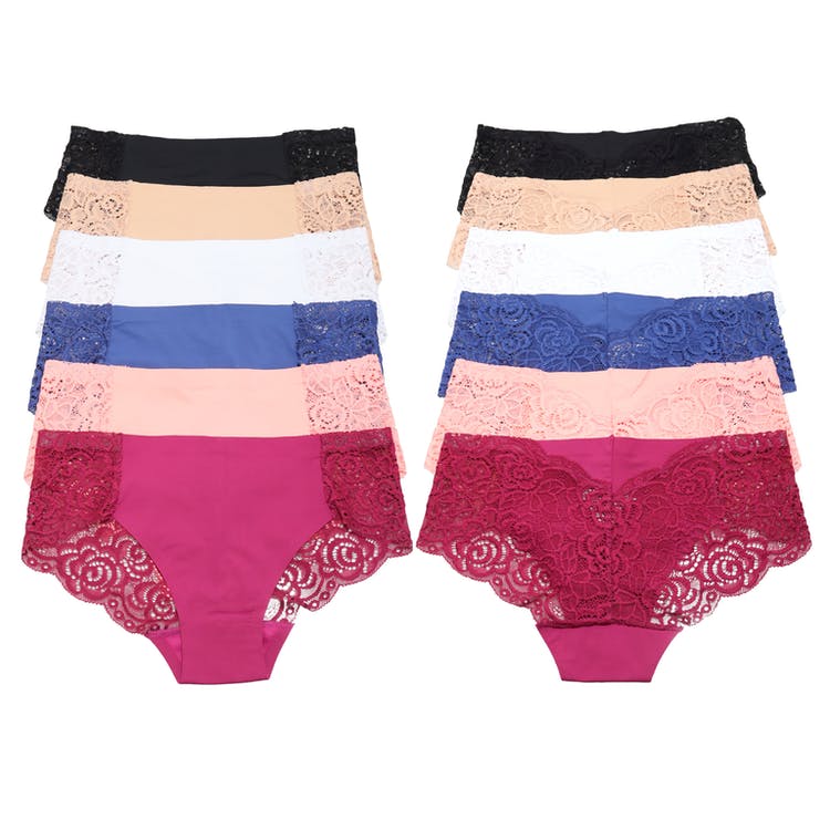 Juniors' Lace Hip Hugger Panties - Assorted 3