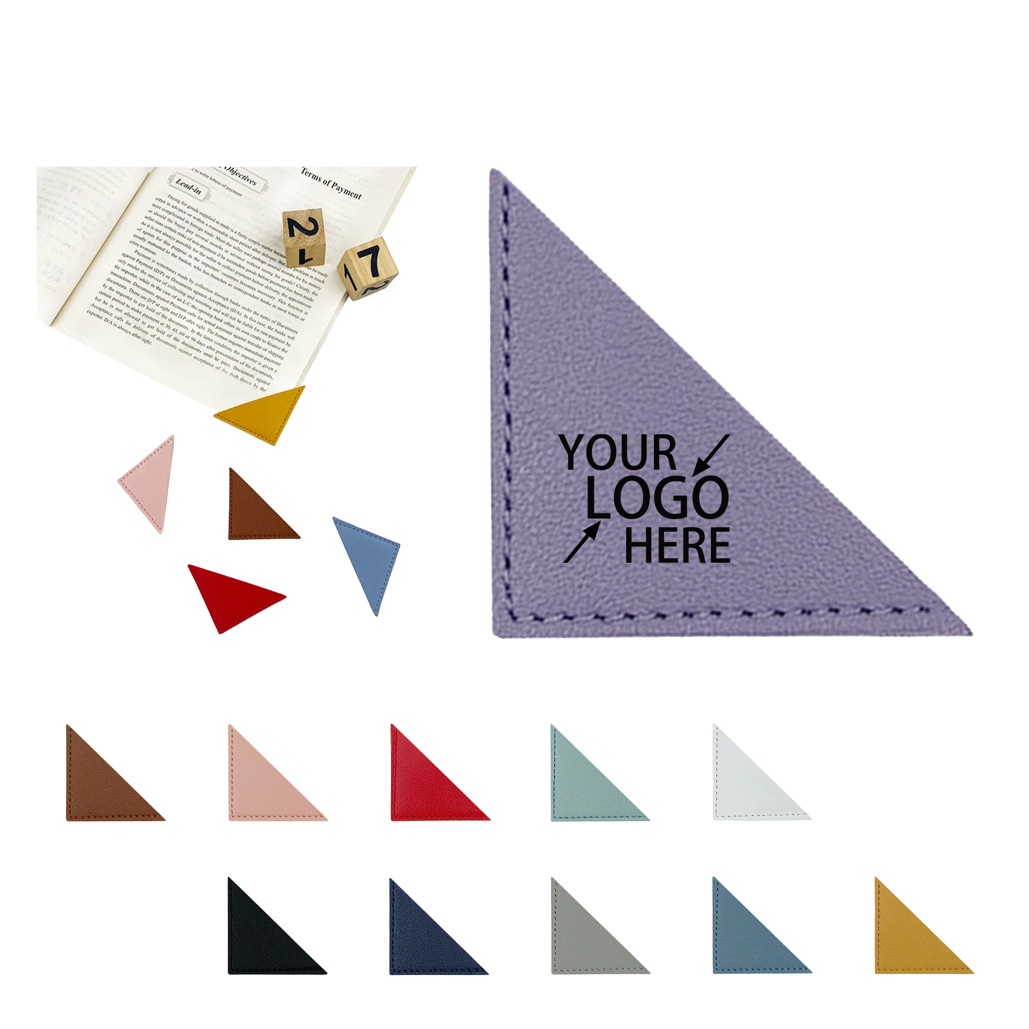 PU Leather Triangular Bookmark 3