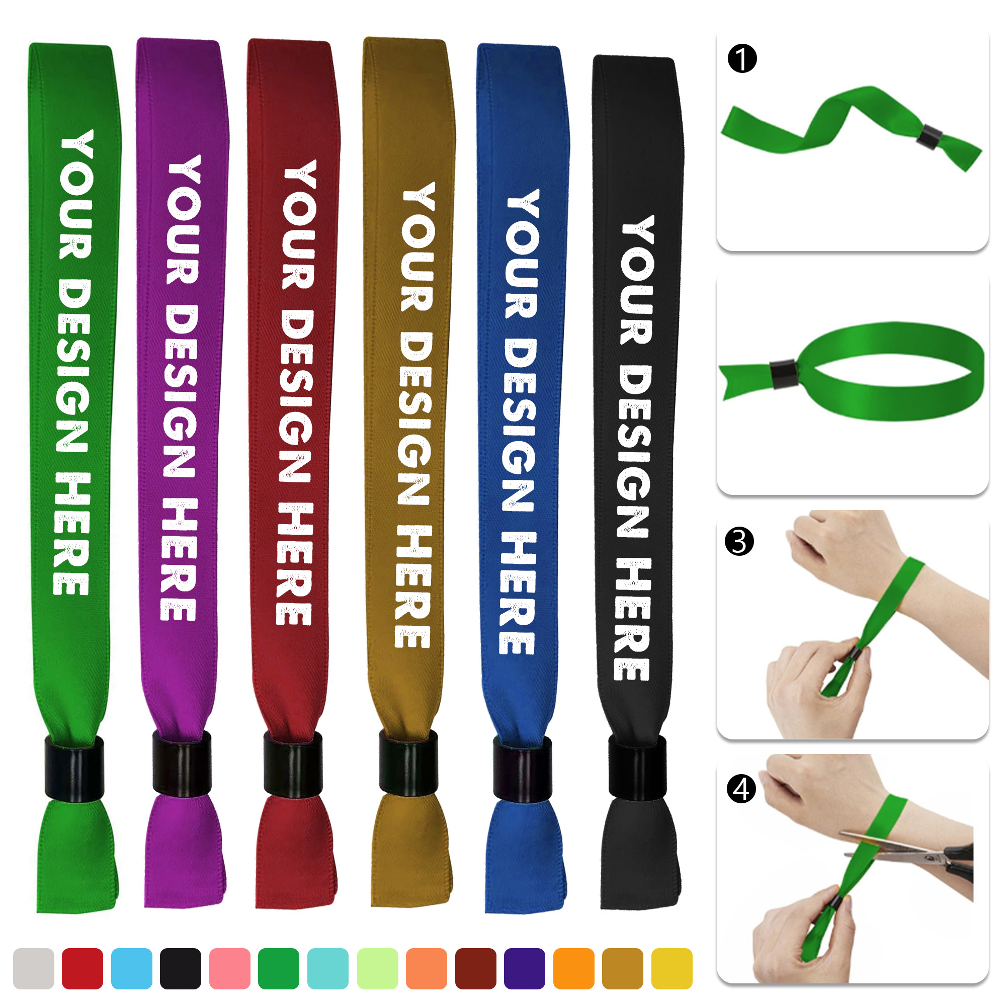 Disposable Printed Logo Wristbands