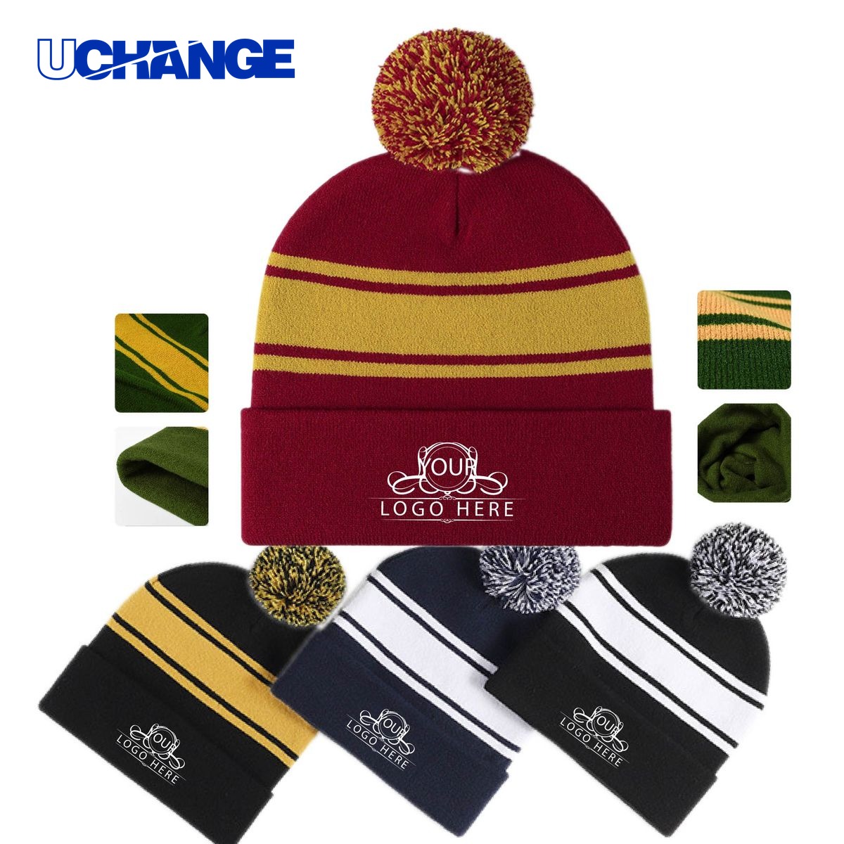 Pom Pom Knit Beanie
