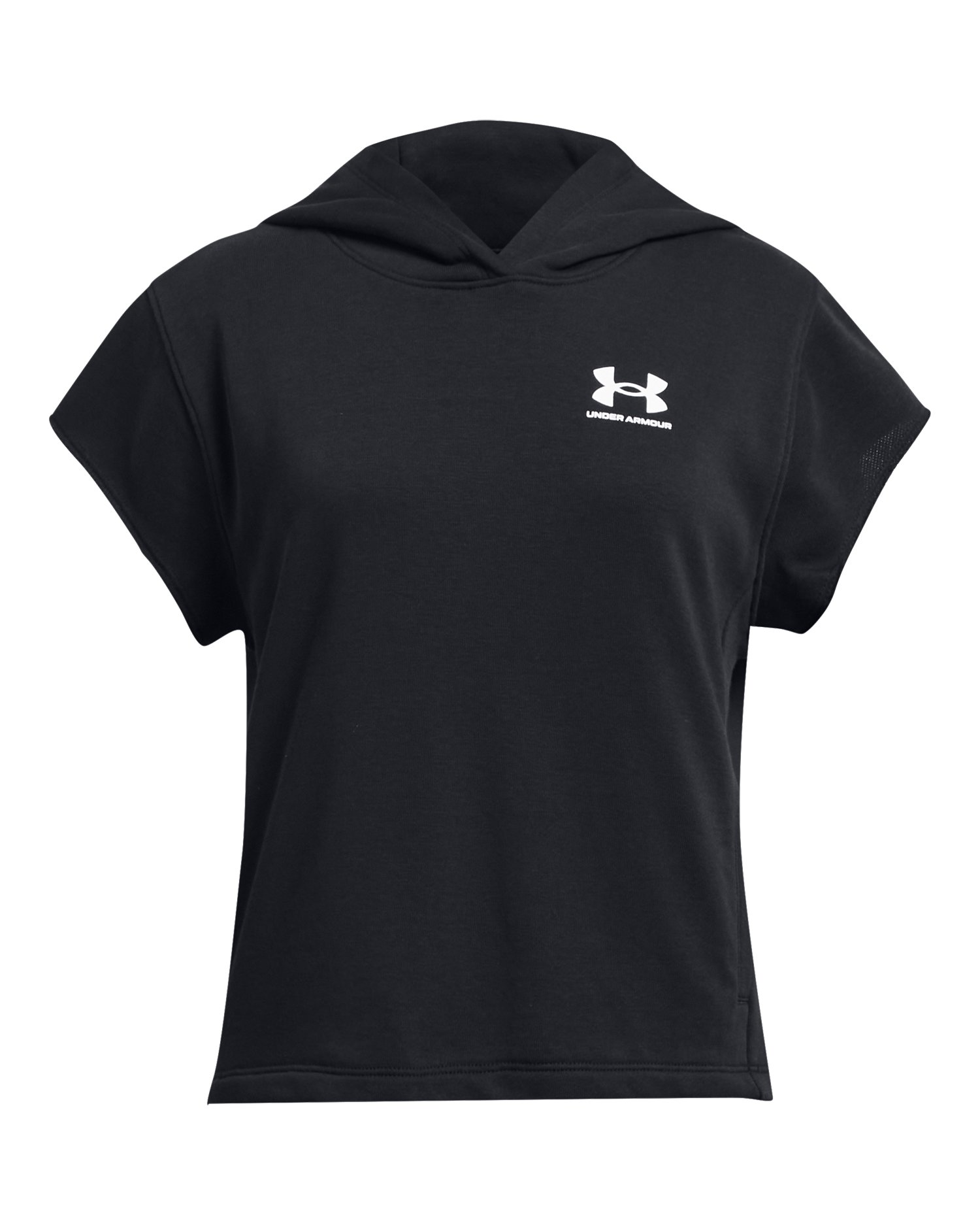 Girls' UA Rival Terry Short Sleeve Hoodie  2