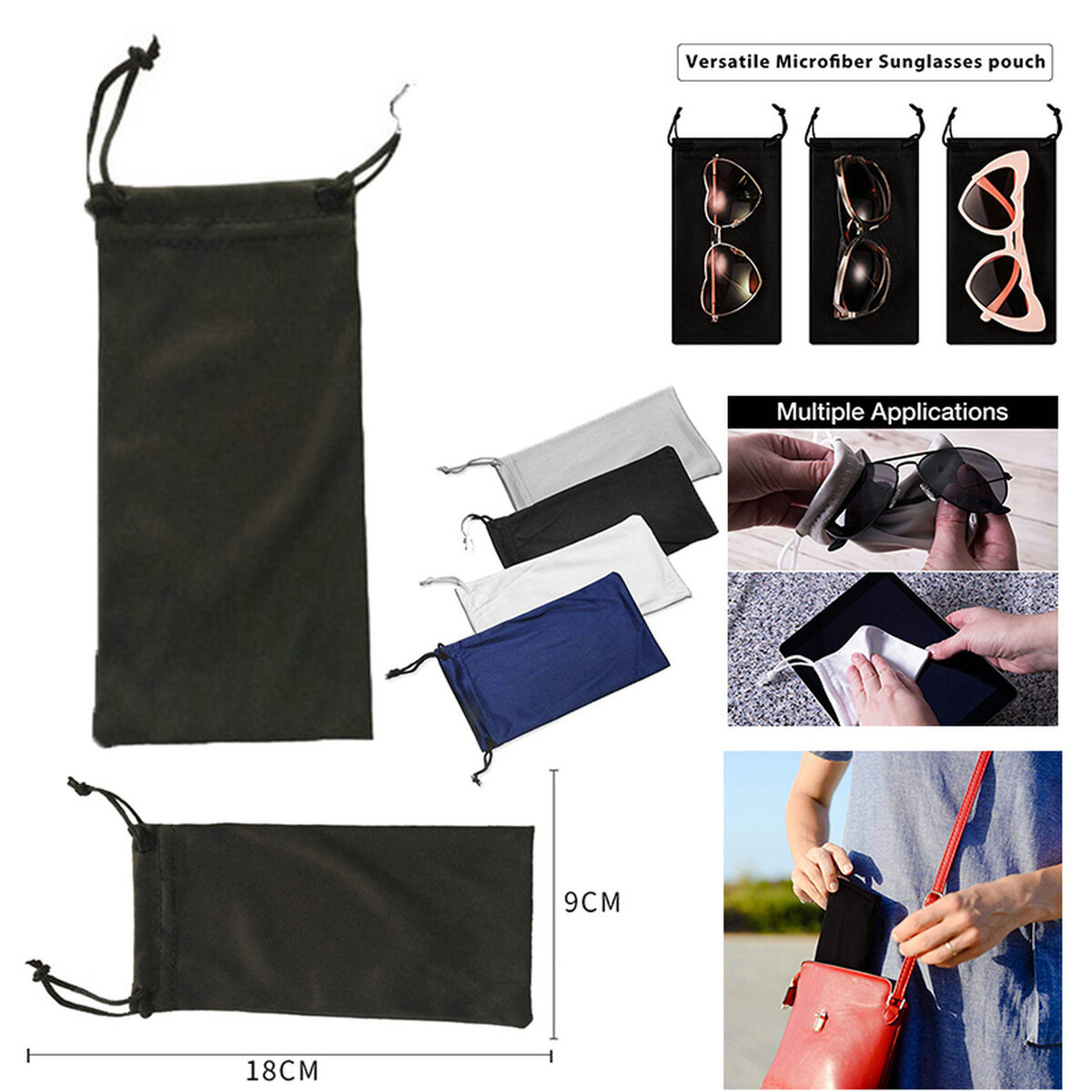 Microfiber Pouch For Glasses