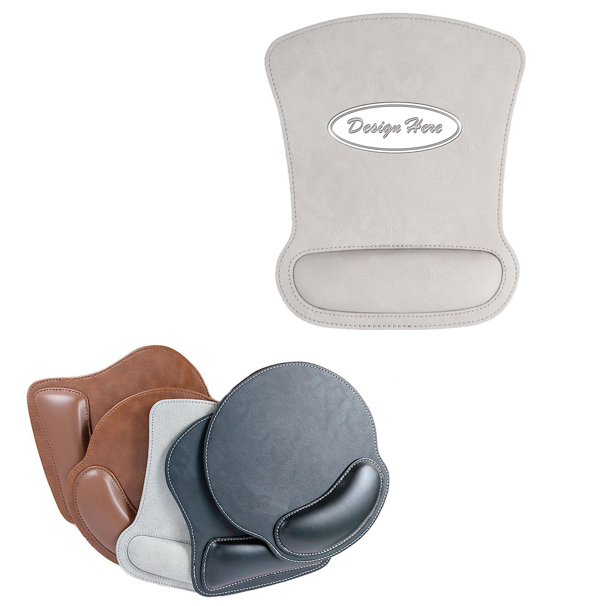 Ergonomic PU Leather Wrist Rest Mouse Pad 6