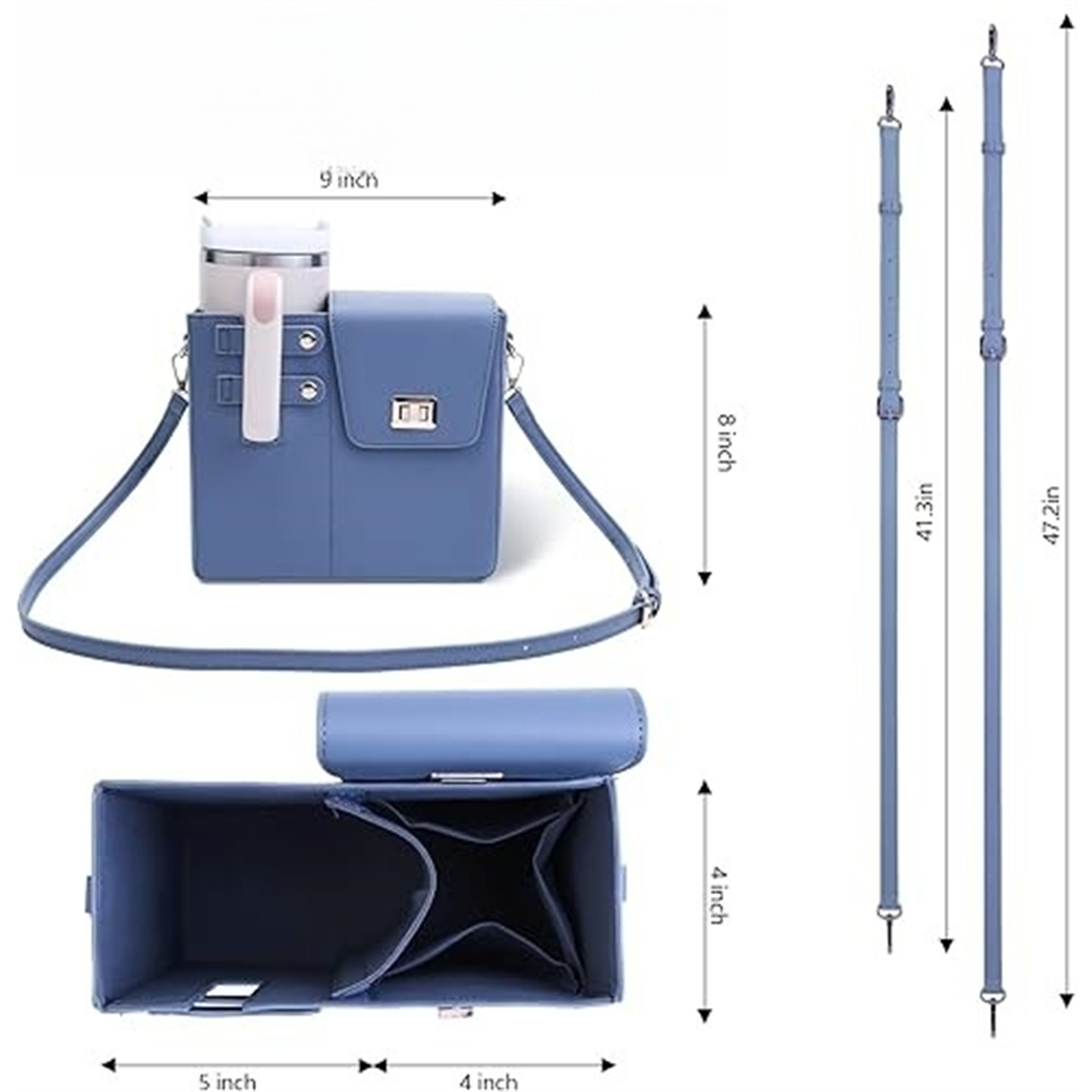 Crossbody Case with Sports Water Bottle Holder 44