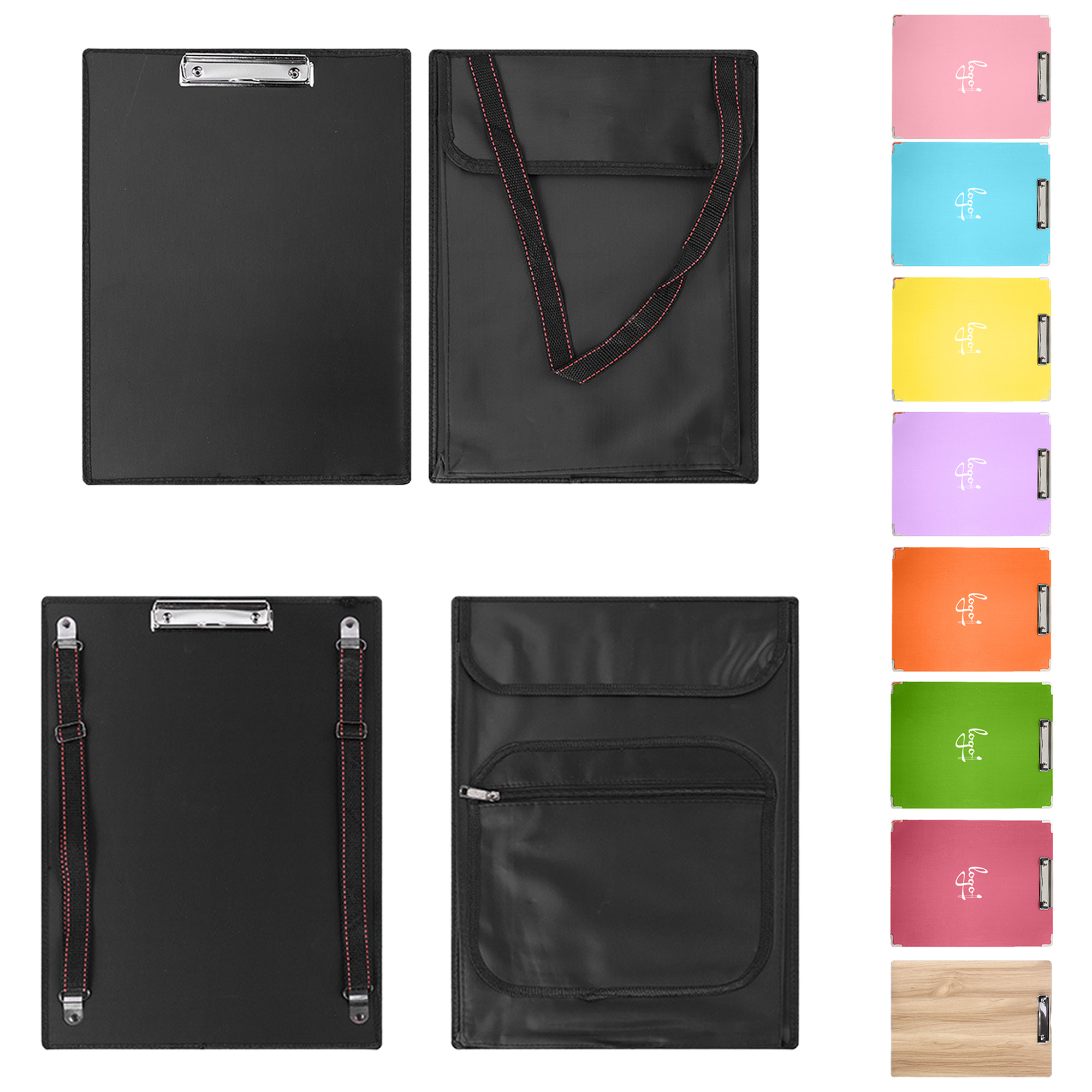 8K Single Shoulder Sketchboard Clip with Zipper Pocket MOQ20 3