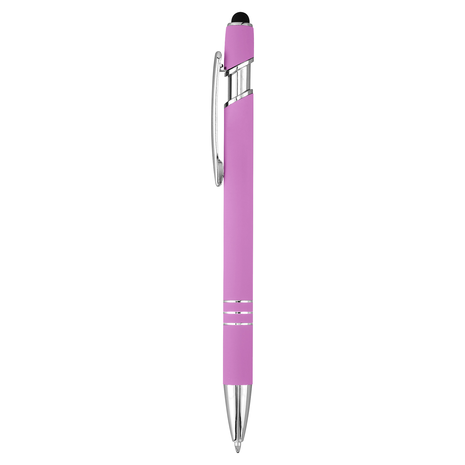 Promotional Laser Engraving Soft-Touch Metal Ballpoint Pen With Stylus (MOQ: 50pcs) 15
