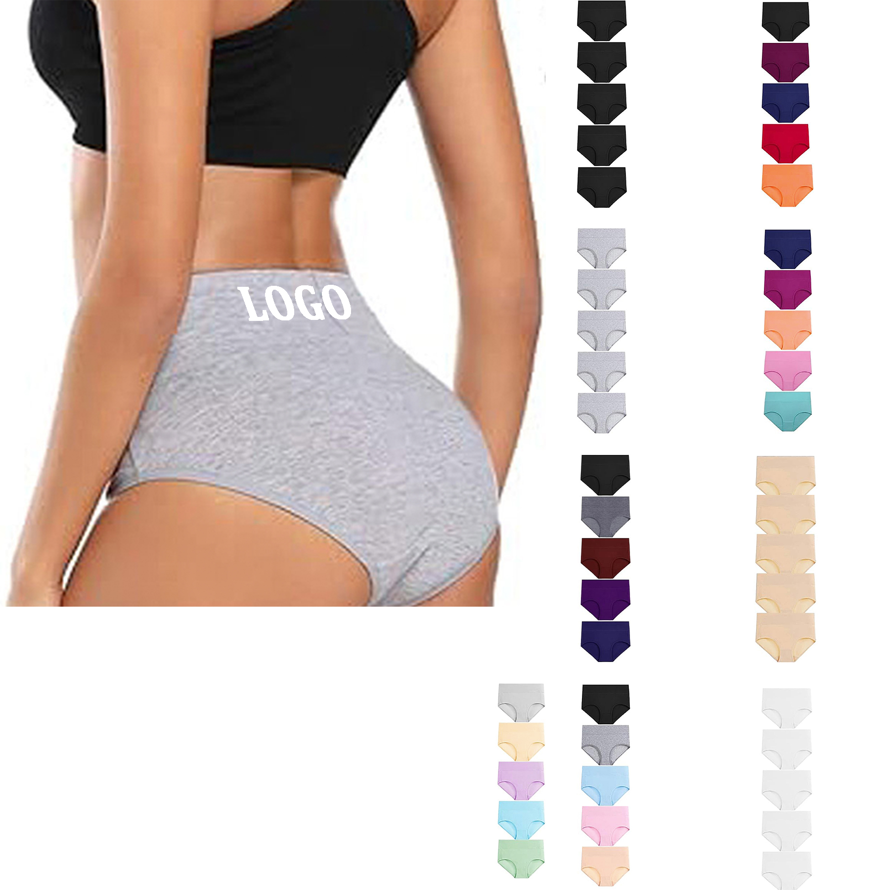 High Waisted Full Coverage Cotton Panties 2