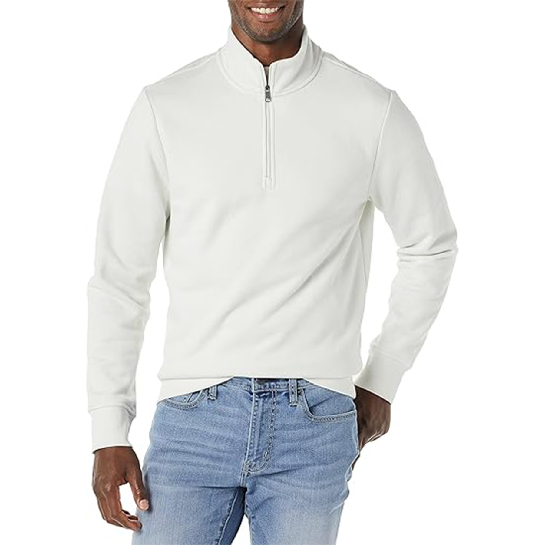 Men Quarter Zip Pullover Sweatshirt, custom hoodie or sweatshirt with logo imprint 40