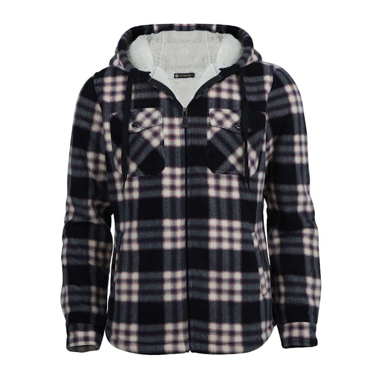 Woman's Berber Lined Hooded Shackets S-2XL 2