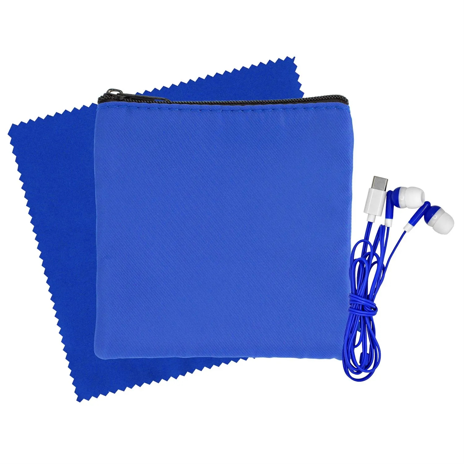 Colorful RPET Ear Bud & Cloth Set 4