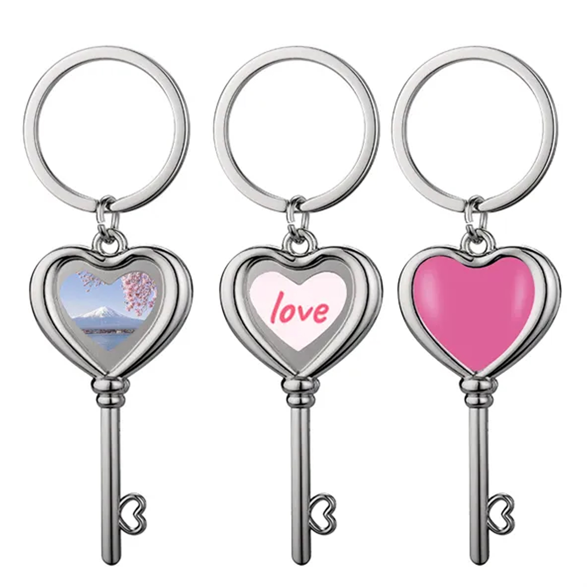 Heart-Shaped Metal Keychain for Gifts & Promo 4