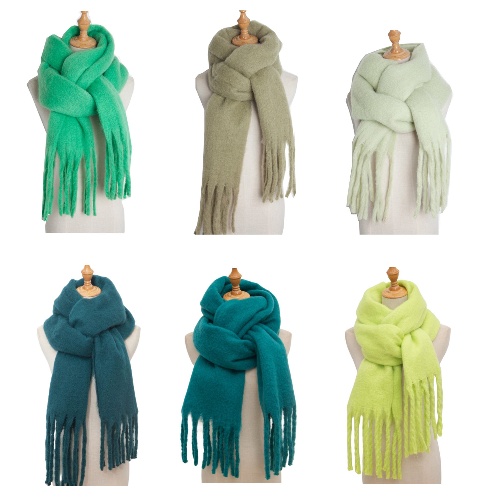 Winter Women's Tassel Scarf Shawl 13