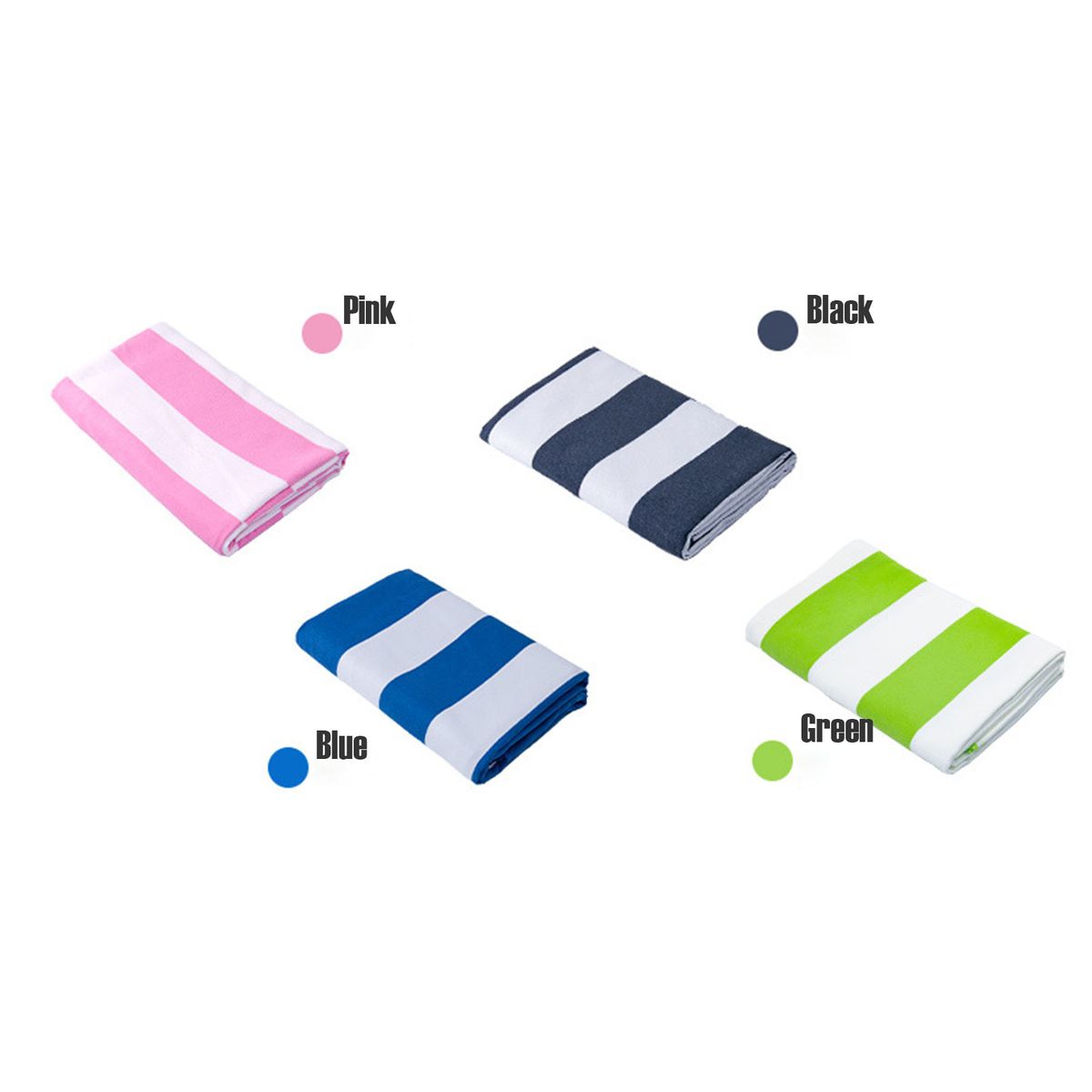Microfiber striped beach towel