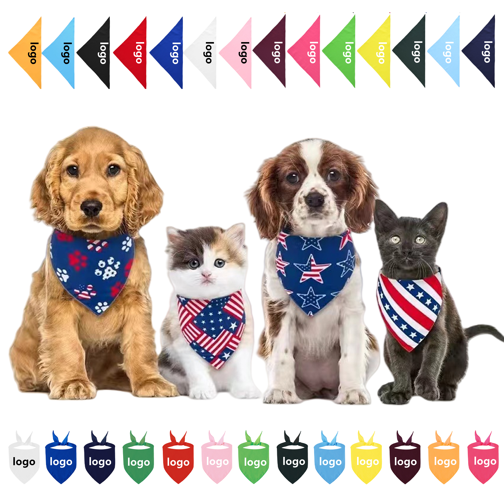 Pet Bandanas for Dogs and Cats MOQ100PCS 3