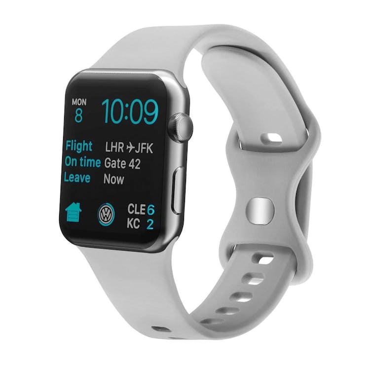 Apple Watch Bands - Gray Silicone 38mm/40mm/41mm Face 3