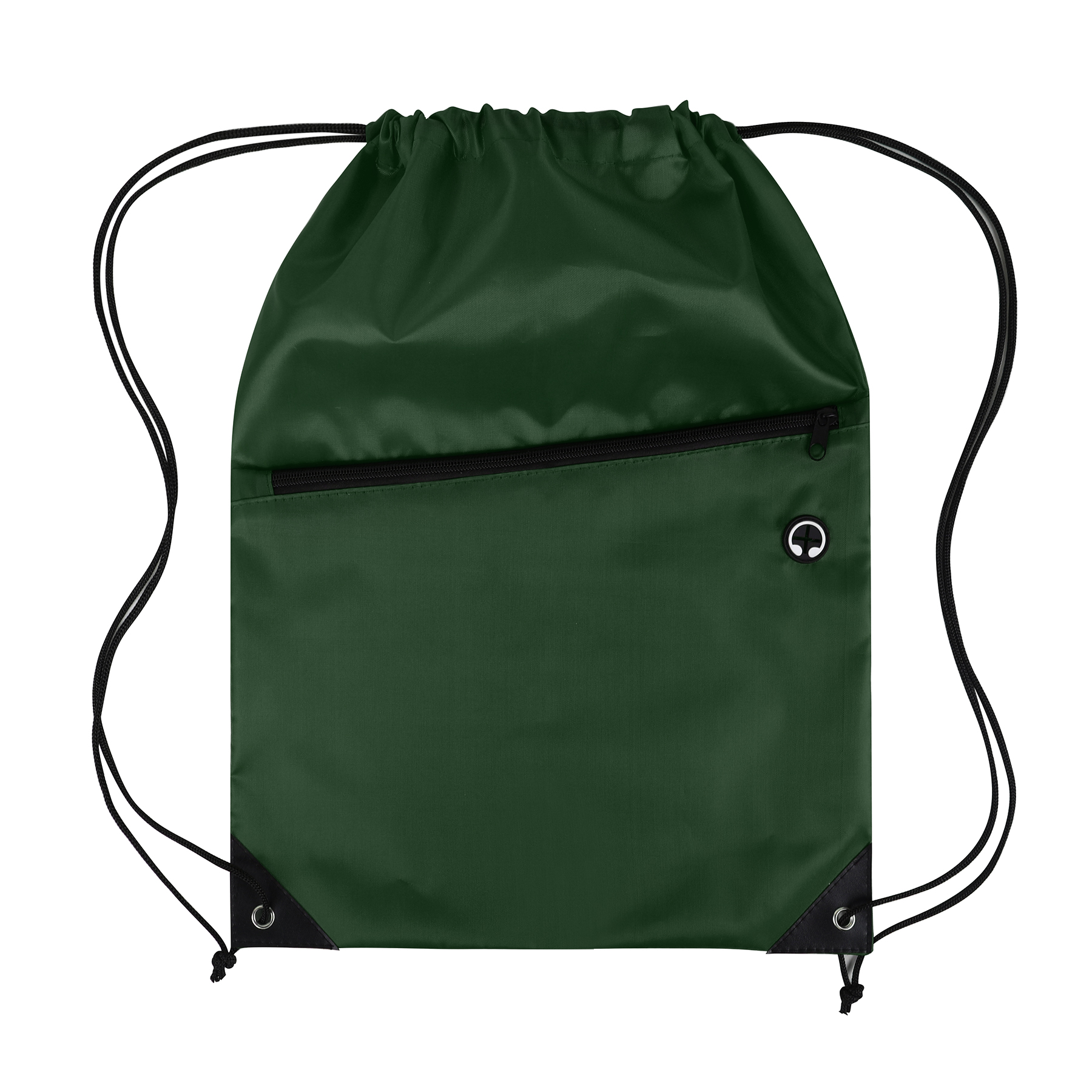 Drawstring Backpack with Front Zipper Pocket 109