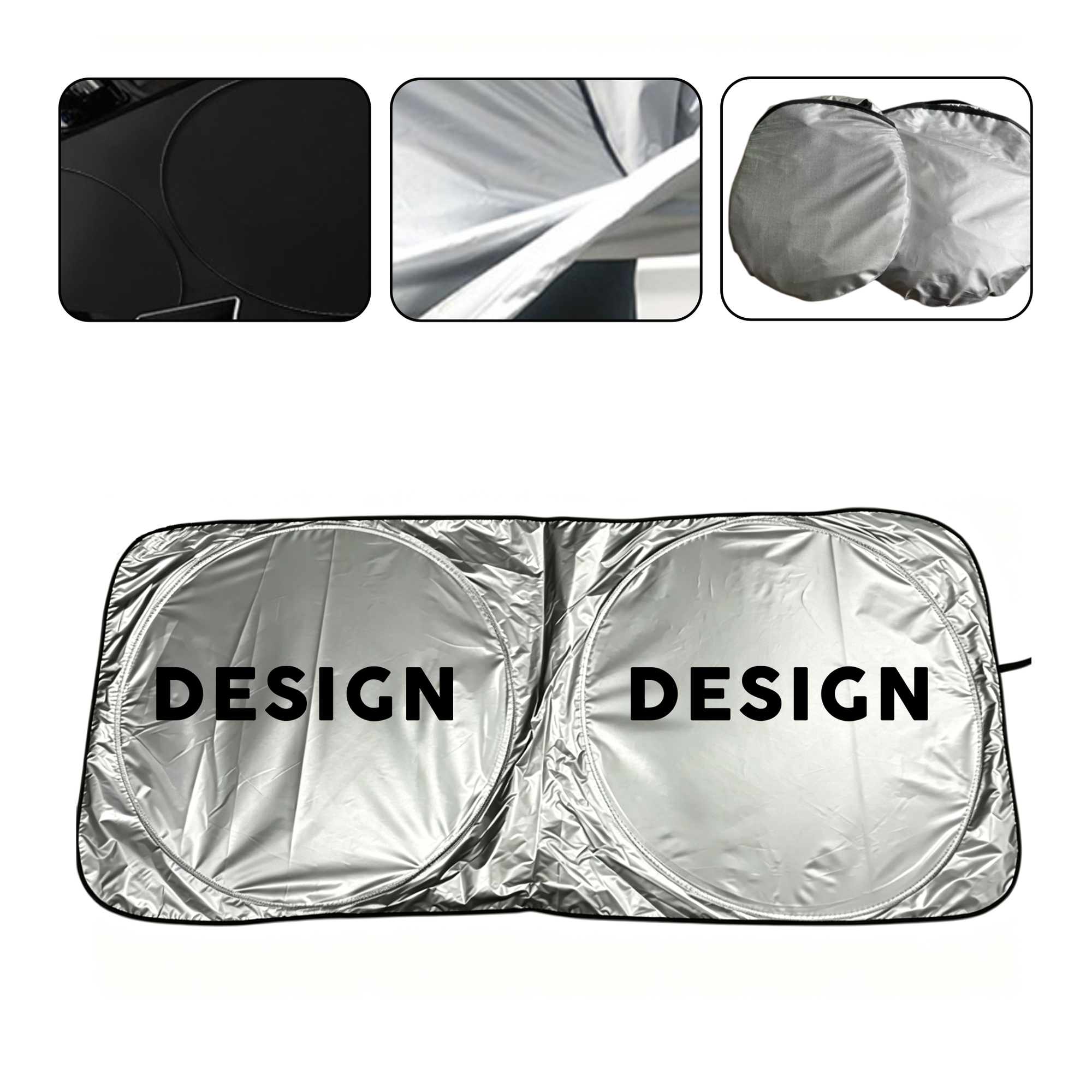 Dual Panel Windshield Sunshade 2