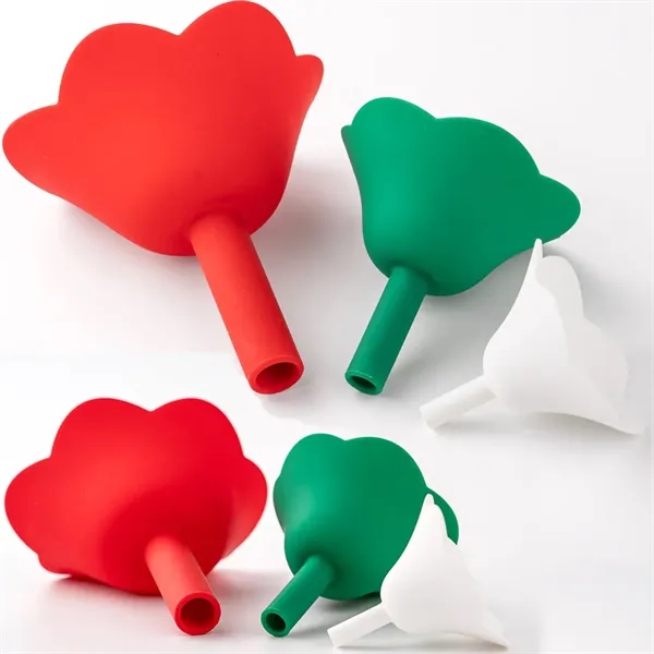 Silicone Flower Kitchen Funnel Set of 3 for Home, Events and Gifting 6