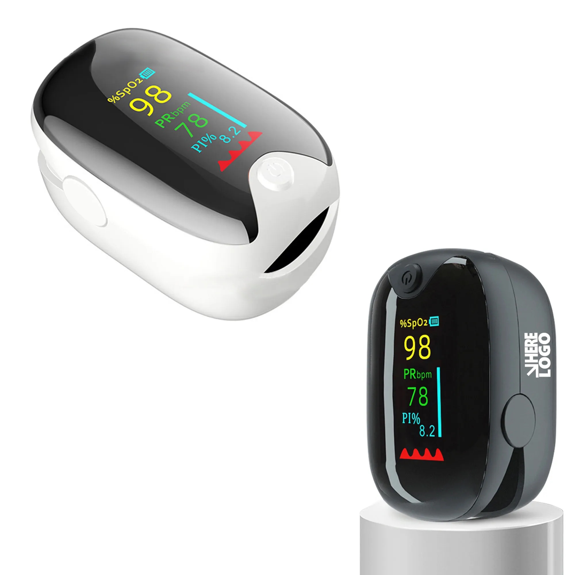 MOQ 50PCS Portable LED Color display Pulse Oximeter 4