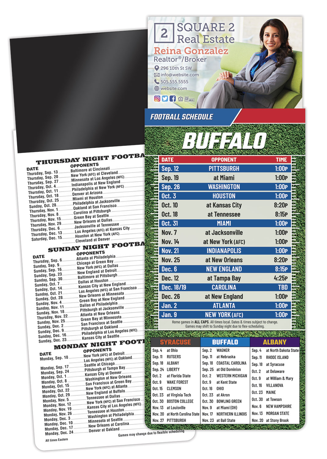 Magna-Card Business Card Magnet Football Schedules (3.5x9)
