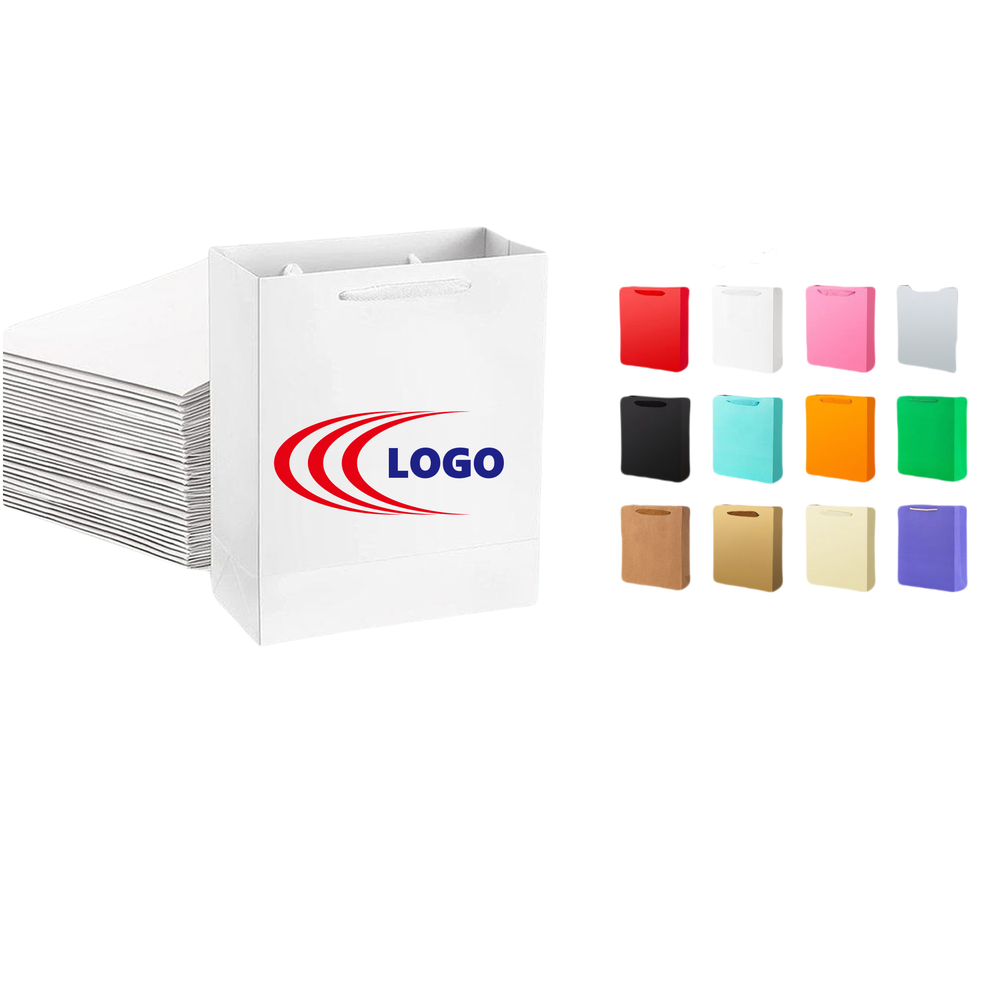 Thickened White Card Coated Paper Bags MOQ50 3
