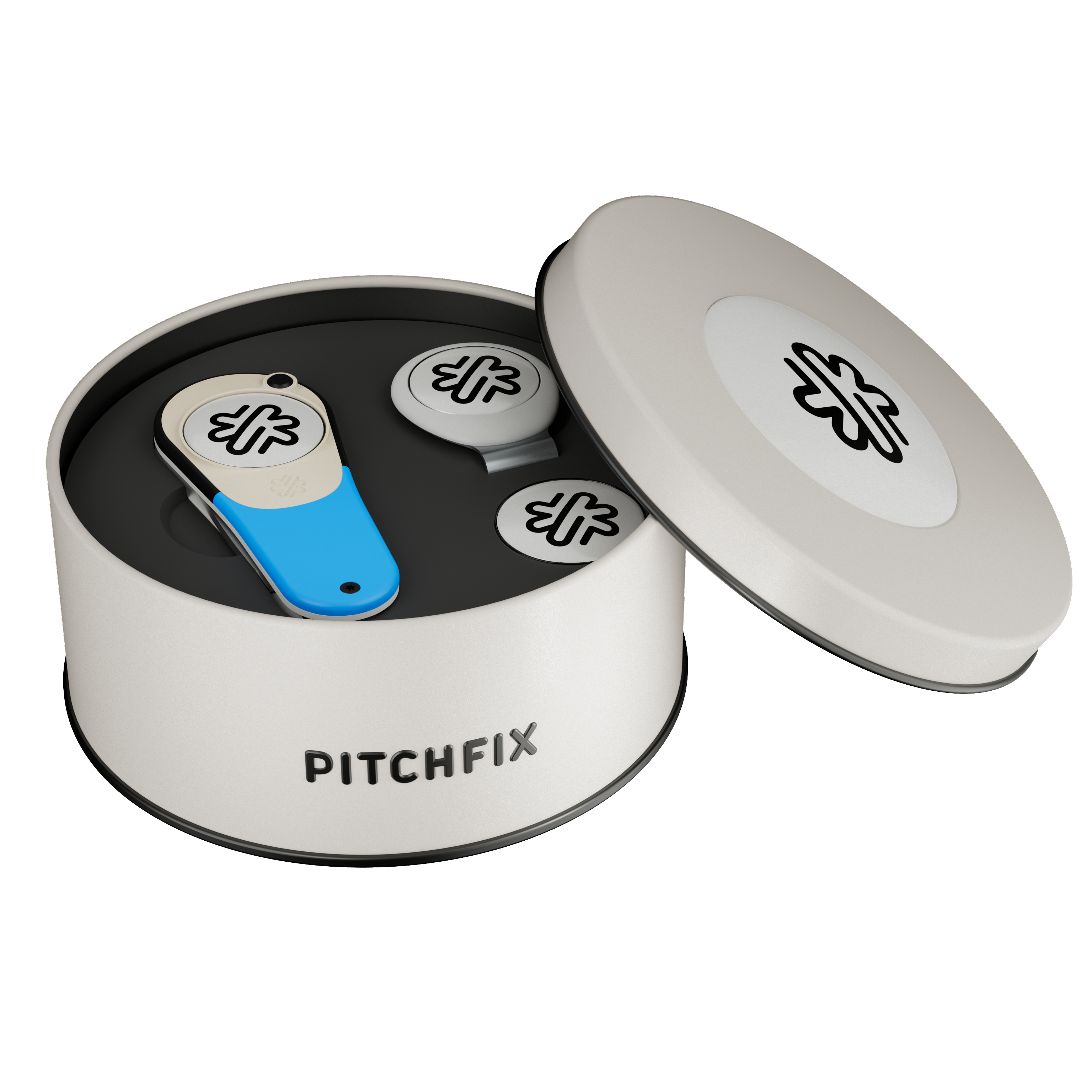 Pitchfix Icon Golf Divot Tool in Round Tin 12
