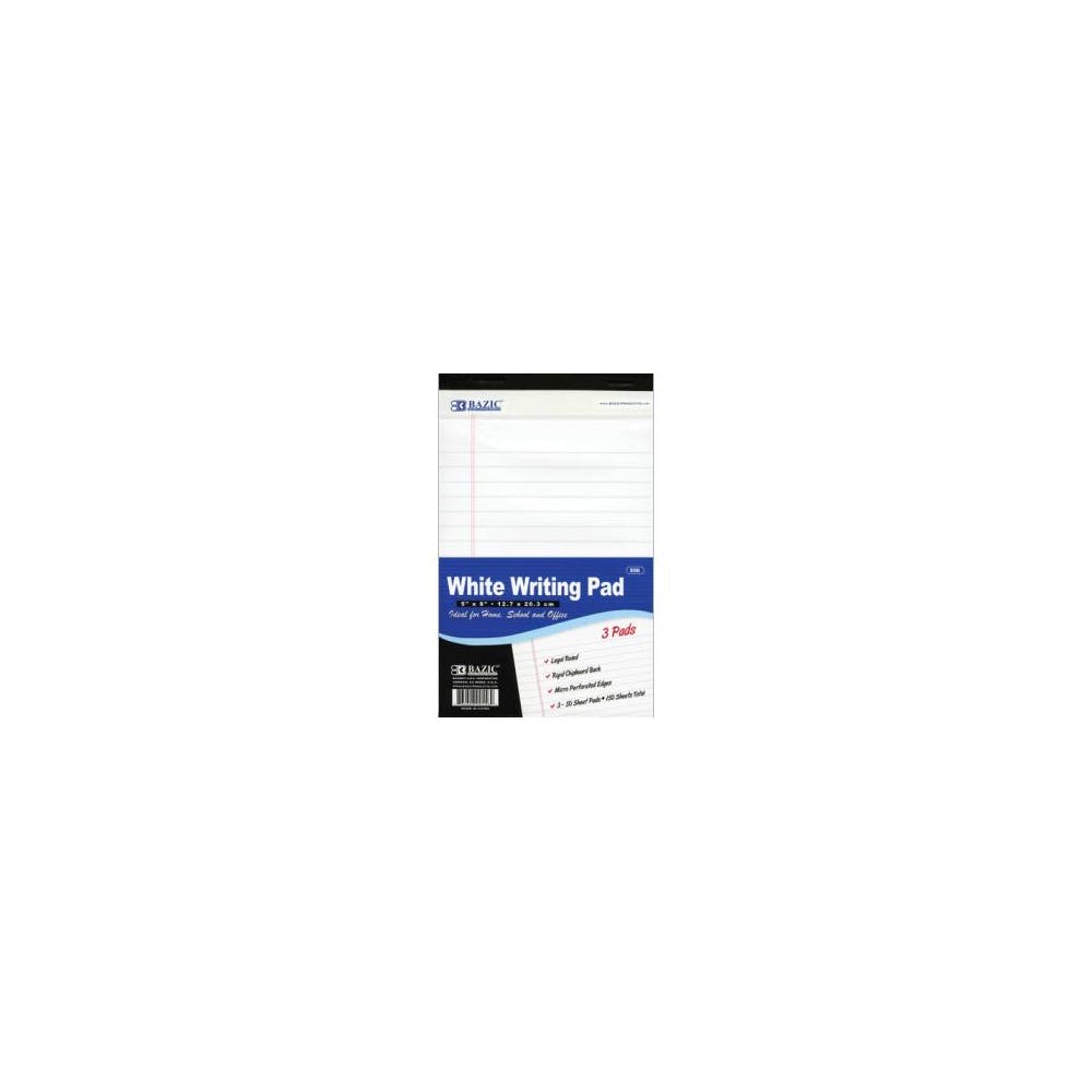 Perforated Writing Pads - 2 Pack Legal Ruled 5" x 8" 2