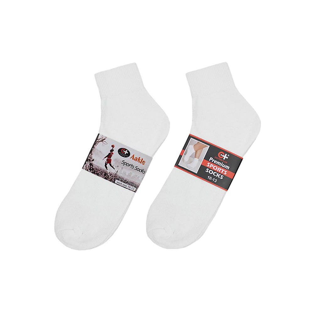 Adult Ankle Socks - White Size 9-11 3