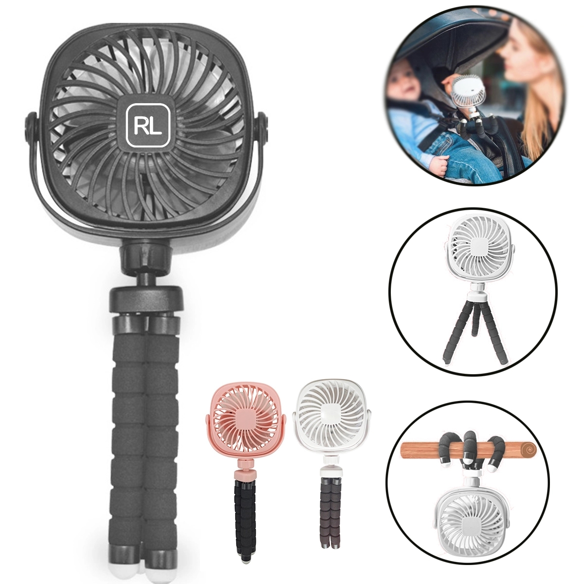 Deformation Bracket Handheld Hanging Standing Quiet Fan